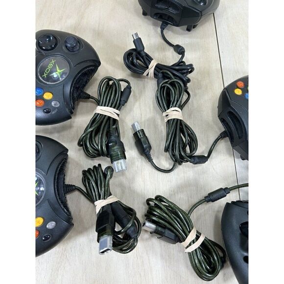 Microsoft Xbox Original Controller Bundle Lot Of 5 Total (Controllers Only) - Picture 9 of 9